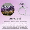 thumbnail image 5 of Amethyst Ring Sterling Silver Rings Women in Platinum Plating Crystal Stone Unique Jewelry Birthday Christmas Gifts for Women Size - 7, 5 of 7