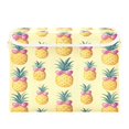 thumbnail image 7 of Yayeee Collapsible Storage Bin with Lid Fabric Closet Decorative Basket with Handles, Pineapple Love, 7 of 7