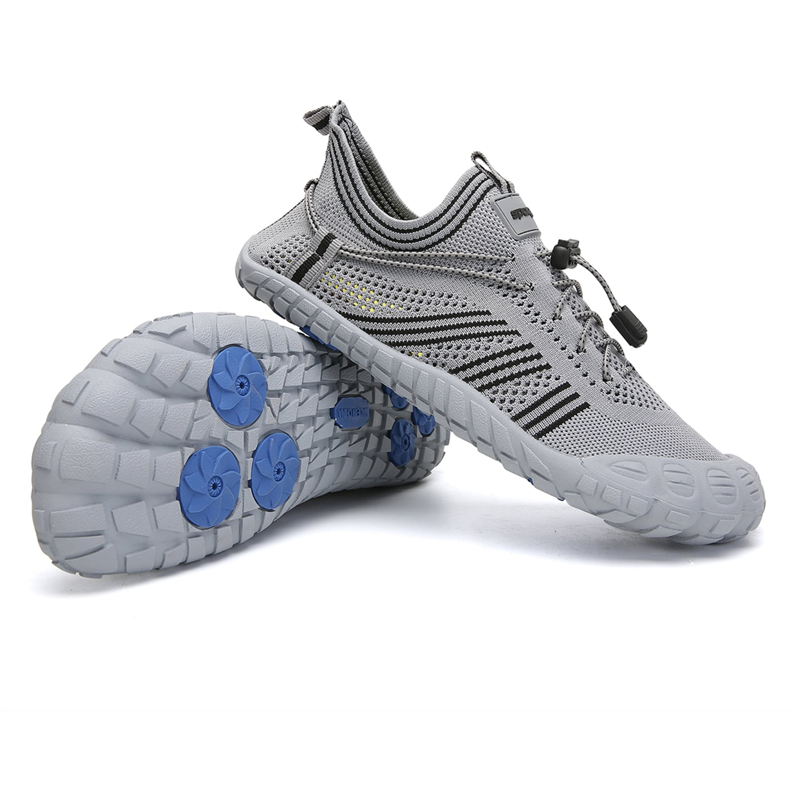 Ultralight Five-Toe Aqua Socks Shoes for Yoga Trekking Walking Jogging Running Fitness Black 41 Womens Mens Minimalist Barefoot Water Shoes 