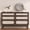 Dark Wood, variant on Dark Wood 6-Drawer Rattan Dresser with USB & AC Ports, Metal Handles, Wood Storage Cabinet for Bedroom, Hallway, Living Room
