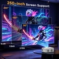 thumbnail image 4 of GCZ Projector with WiFi and Bluetooth 5.2, Support 4K 1080P Video Projector with HDMI for Home Theater/Bedroom/Outdoor, 2026 Upgraded, 4 of 10