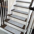 thumbnail image 1 of SussexHome Monument Design 9" X 28" Stair Treads - 70 % Cotton Anti-Slip Carpet Strips for Indoor Stairs-Easy to Install Stair Treads with Double Adhesive Tape-Safe, Extra-Grip, 13-Pack-Gray, 1 of 9