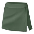 thumbnail image 4 of Daznico Women's Green Swim Skort, High Waisted Side Slit Swim Bottom with Built-In Shorts,S, 4 of 4