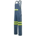 thumbnail image 2 of JuicyTrendz Men’s Hi-Vis Bib Overalls – Heavy Duty Workwear With Reflective Stripes and Adjustable Straps Yellow Light-Blue W36-L30, 2 of 6