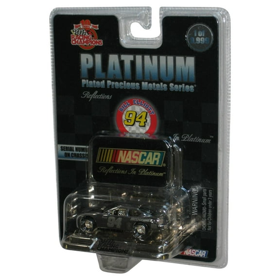 Nascar Racing Champions (1998) Platinum Plated McDonalds Chrome Silver Toy Car #94