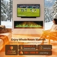thumbnail image 2 of 72 Inch Electric Fireplace, Wall Recessed & Wall Mounted Fireplace Heater with Remote Control, Adjustable Flame Color, Timer, Touch Screen, 750/1500W, Log & Crystal Decor, 2 of 7