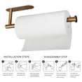 thumbnail image 4 of Gold Paper Towels Bulk- Self-Adhesive Under Cabinet,Both Available in Adhesive and Screws,Stainless Steel, 4 of 5