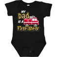 thumbnail image 3 of Inktastic My Dad is a Firefighter with Fire Truck Boys or Girls Baby Bodysuit, 3 of 5