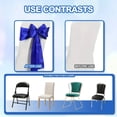 thumbnail image 6 of Lavish Cover Premium Glossy Chair Sash, Washable Decorative Bows for Weddings, Parties, Home Decor(Royal Blue, 100 Packs), 6 of 10
