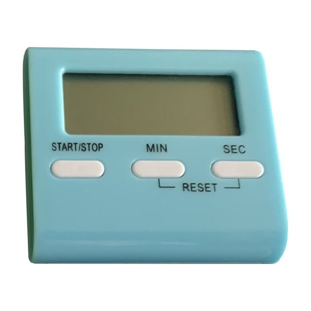 Inteprter Temporizador de cocina digital Pantalla LCD Cuenta regresiva Huevos cocidos Despertador Reloj Decoración de Juego deportivo para Cocina y Comedor Azul