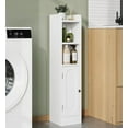 thumbnail image 4 of Small Bathroom Storage Cabinet, Narrow Slim Cabinet with Adjustable Shelves, White, 4 of 6