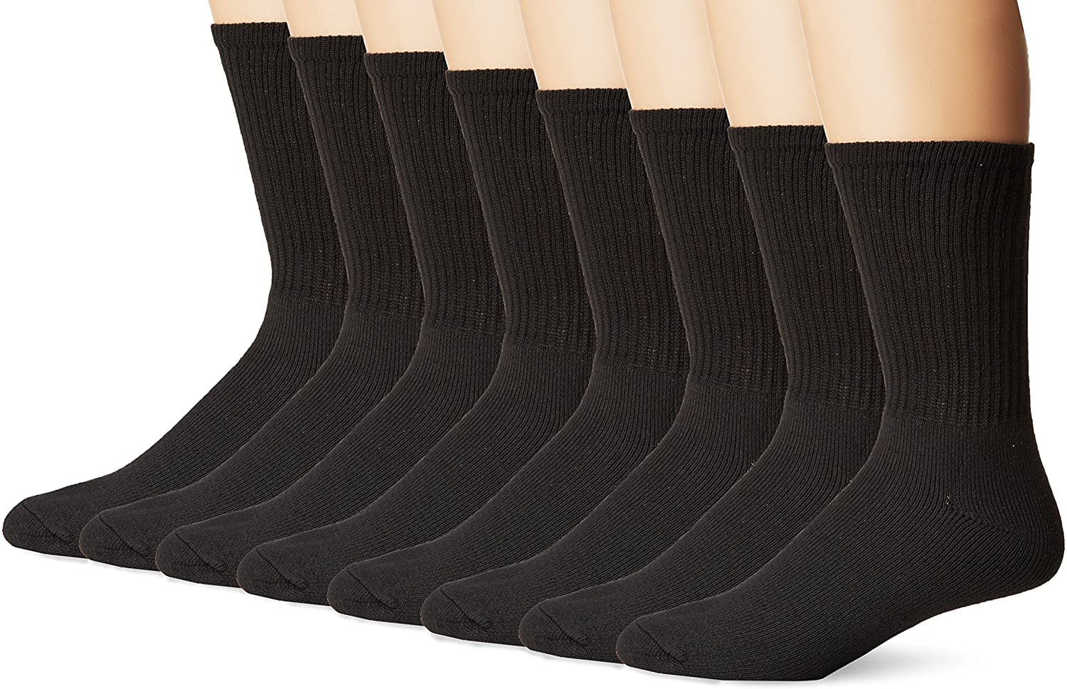 Mens Value Pack Crew Socks - 8 Pairs - Walmart.com