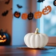 thumbnail image 6 of DVKOVI White Ceramic Pumpkin Decorations Halloween Thanksgiving Pumpkins Decor for Farmhouse Table Centerpiece B One Size, 6 of 7