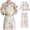Beige, variant on Jamicy Long Sleeve Pajamas for Women Gifts for Mom Pajamas with Built In Bra Cute Long Sleeve Sleepwear Tee Top+ Pants Loungewear Pajamas Clothes Set