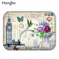 thumbnail image 4 of Hongbo Paris London Flower Pattern Anti-Slip Carpet Door Mat Doormat Outdoor Kitchen Living Room Floor Mat Rug, 4 of 6