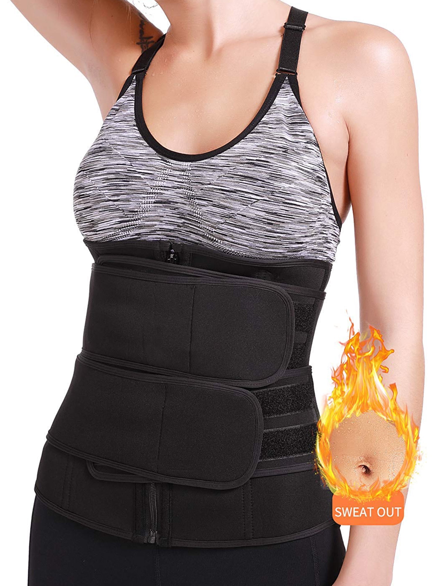 VASLANDA Vaslanda Neoprene Sauna Waist Trainer Corset Sweat Belt for