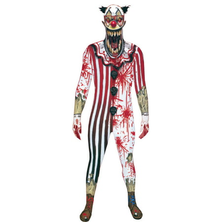 Morris Costumes Jaw Dropper collection is this gruesome morphsuit that makes you look like a demented, evil clown, Style MH21193