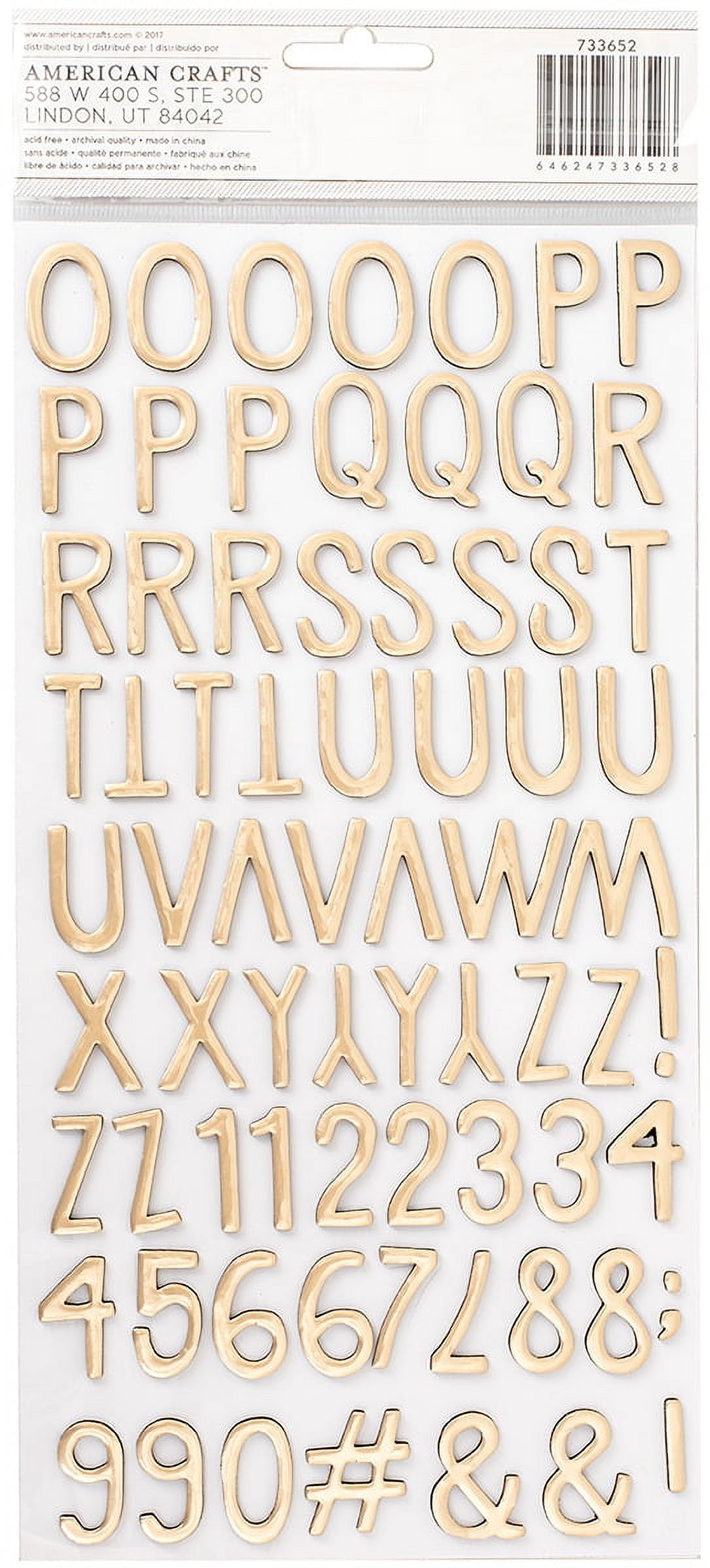 American Crafts Stickerbuch Gold – über 950 Aufkleber Für Scrapbooking & DIY