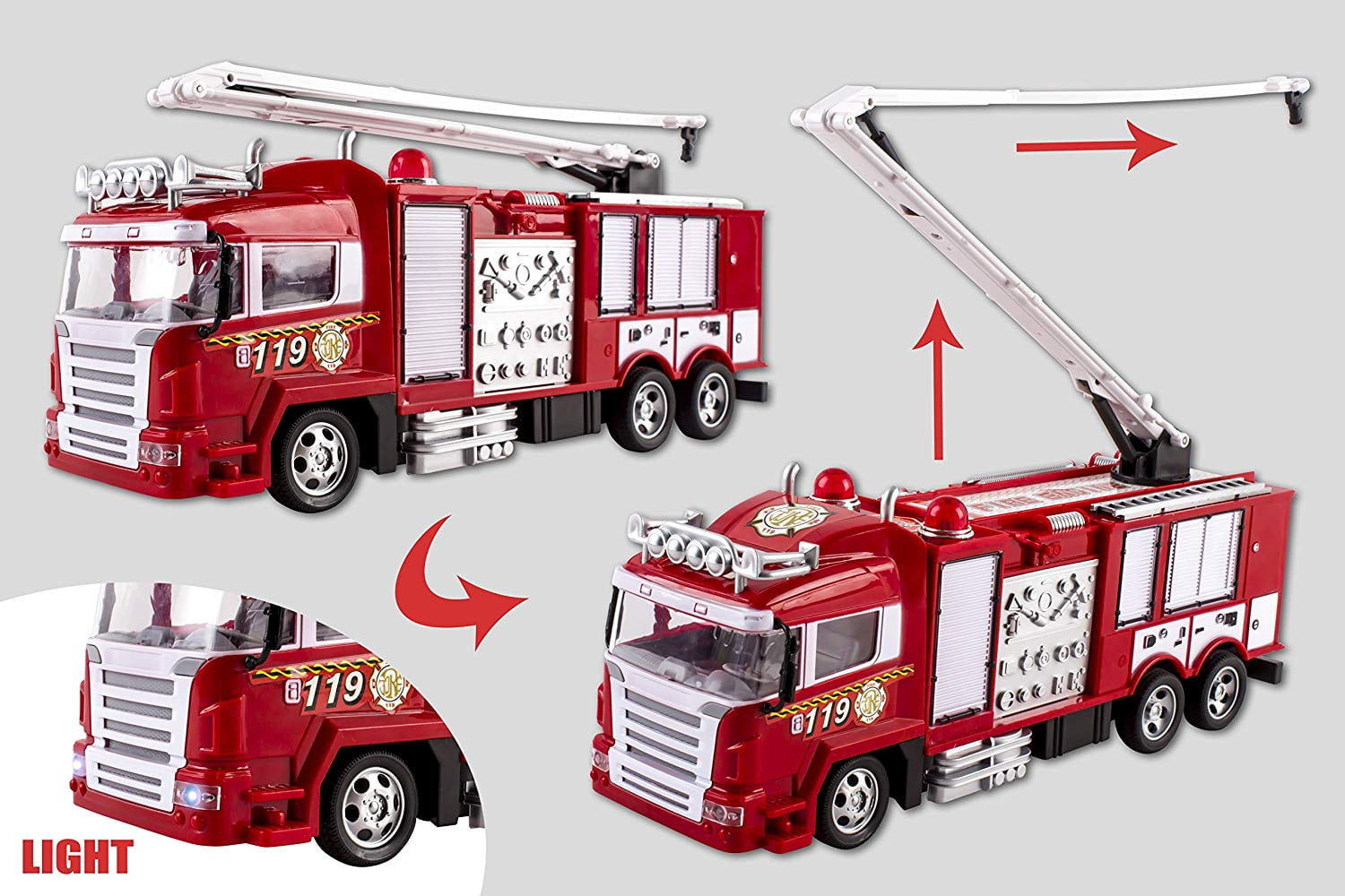 RC Fire Truck Rescue Engine Remote Control Large Kids Toy Fully