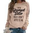 thumbnail image 5 of XINXIAOO Women's Sweatshirt Sweat Shirts Women Long Sleeve Pullover for Women Khaki Sweatshirts for Women Fall Clothes Women Preppy Clothes Teen Girl, 5 of 5
