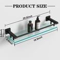 thumbnail image 3 of Estante de Baño SFGSOWOR 52 cm de Vidrio Templado Negro Mate, 3 of 7