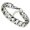 Silver, variant on Dengmore Men's Jewelry Stainless Steel Chunk Chain Bracelet, Color: Silver