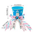 thumbnail image 2 of Christmas Tree Topper Hat, Candy Cane Xmas Tree Toppers Large Hat with Bow and Ribbon, Christmas Tree Ornaments for Christmas Holiday, 2 of 7