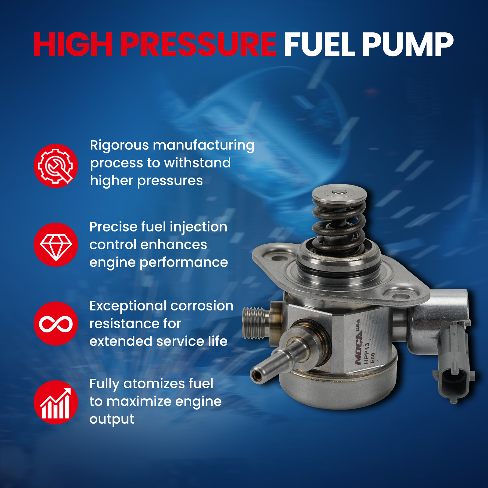 MOCA AUTOPARTS High Pressure Fuel Pump Fit for 2014-2016 Hyundai Elantra 2.0L & 2011-2013 Hyundai Sonata & 2013-2015 Hyundai Tucson 2.4L