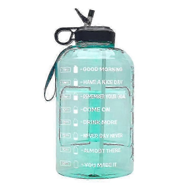 3.78l Large Water Bottle Hydration With Motivational Time Marker Reminder 26-27s