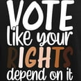 thumbnail image 3 of CafePress - VOTE Like Your Rights Depend On It Pajamas - Women's Short Sleeve Print T-Shirt and Pants Dark Cotton Pajama Set, 3 of 7