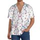 thumbnail image 1 of Balery Cartoon Cute Rabbit Camisa Casual de Manga Corta con Botones para Hombre, Texturizada, Estilo Cubano, para Playa, Verano-4X-Large, 1 of 5