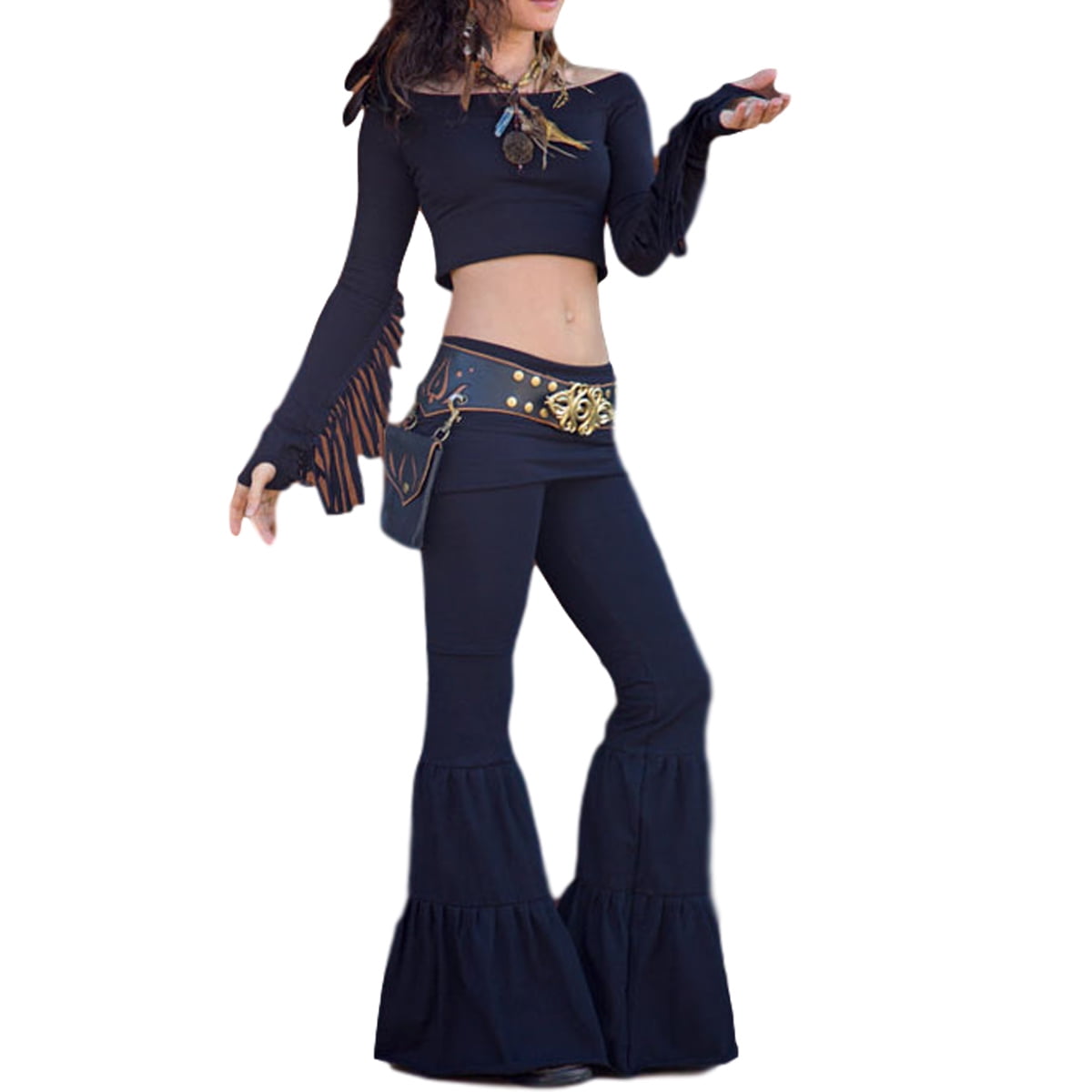 womens bell bottom leggings