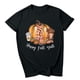 thumbnail image 4 of Fiudx Ofertas Relámpago Camiseta de Manga Corta con Estampado de Cuello Redondo Informal de Verano para Mujer, 4 of 4
