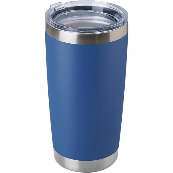 20oz Stainless Steel Tumbler Bulk with Lid, Double Wall Vacuum Insulated Travel Mug, Powder Coated Coffee Cup