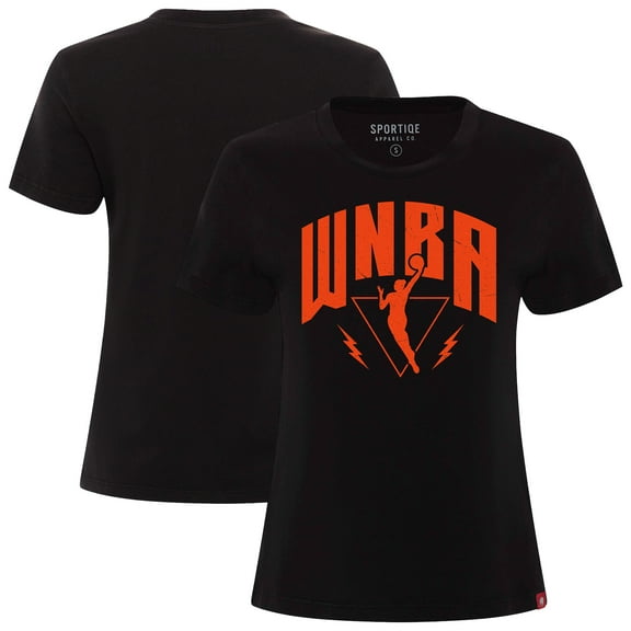 Women's Sportiqe  Black WNBA Logowoman Arcadia Premium T-Shirt