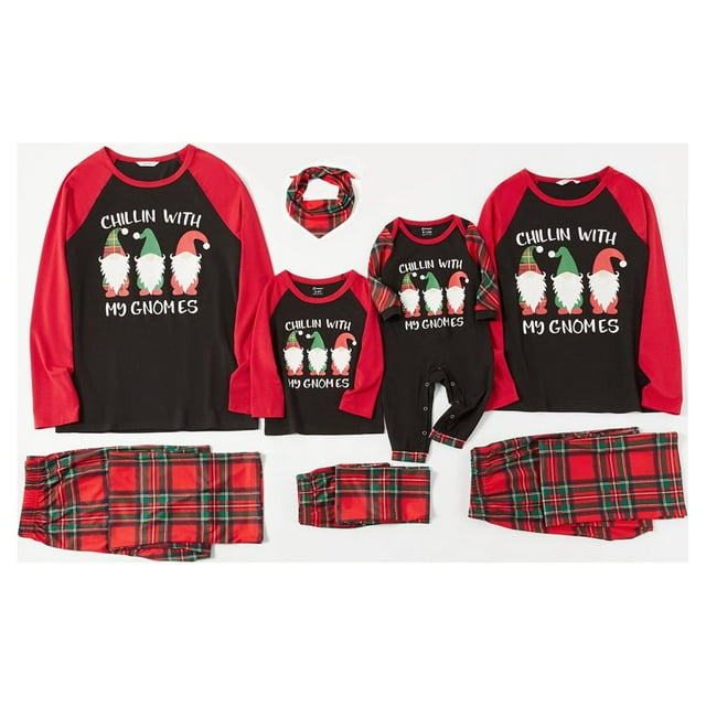 Pyjamas de Noël Ensembles de Pyjamas de Noël pour Femmes Hommes Enfants Mosaïque Résistant aux Flammes 2 Pcs Unisexe
