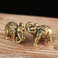 thumbnail image 4 of LABSERRON Small Elephant Decor Collectible Brass Statues for Enthusiasts Kitchen Table and Shelves, 4 of 8
