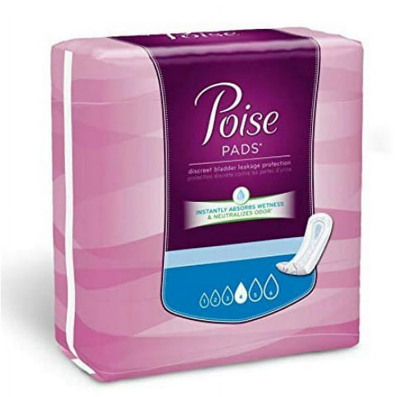 Pack Of 6 - Poise Incontinence Pads, Moderate Absorbency, Regular, 20 Count