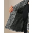 thumbnail image 5 of CHAQUETAS BLAZER DE TWEED INSPIRADORAS CHIC PARA MUJER CON SOLAPA ABIERTA Y MANGAS LARGAS EN NEGRO, 5 of 5