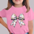 thumbnail image 4 of Manga Corta Crop Top para Niños Niños Pascua Impresa Cuello Redondo Casual Camiseta Tee para 3-14 Años, 4 of 5