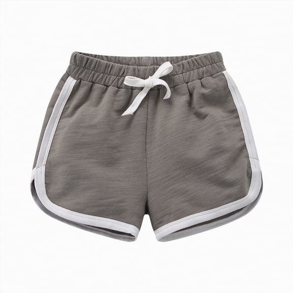 TOWED22 Girls Boys Athletic Shorts Toddler Soccer Running Active Dolphin Kids Gym Workout Performance Shorts Grey,7-8 Y