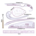 thumbnail image 3 of Grading Ruler Dressmaking Set 7PC Ruler Accessories Design Tools Sewing Rulers, 3 of 5