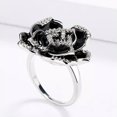 thumbnail image 4 of Romantic Anniversary 925 Silver Rings Flower Cubic Zircon Women Jewelry Sz 6-10, 4 of 8