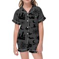 thumbnail image 4 of TIEVOSA Vêtements de Nuit et Robes pour Filles Ensemble de Pyjama Doux et Confortable pour Filles Tenue Décontractée avec Col à Revers Tenue d'Halloween 3-12 Ans, 4 of 4