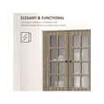 thumbnail image 5 of HOMCOM 71" Freestanding Kitchen Pantry Cabinet with Glass Door and Shelves, Tall Cupboard for Dining Room, Living Room, Natural, 5 of 5