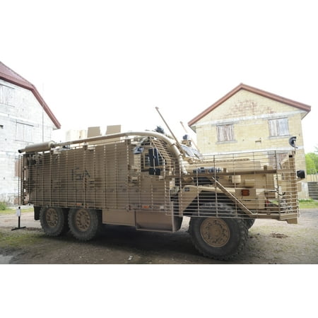 A Mastiff 6x6 armored patrol vehicle of the British Army Canvas Art - Andrew ChittockStocktrek Images (17 x 12)