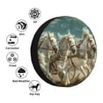 thumbnail image 4 of KLL Roman Chariot Horse Race Pattern 14-17 inch Spare Tire Cover Universal Wheel Protector for Truck SUV Trailer Camping Rv Tire Covers-16 inch, 4 of 6