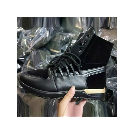 

Daeful Women Comfort Round Toe Ankle Boots Sports Breathable Winter Shoes Work Black 8.5