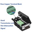 thumbnail image 5 of 4Packs VGA DB15 3 Row Solderless Male/Female Quick Connector, 3+9 D-SUB 15 Pin Port Terminal Breako, 5 of 5