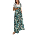 thumbnail image 2 of The Summer I Turned Pretty LEBONYARD Women's Wide Leg Pants with Pockets,Fashion Casual Women Ladies' Print-Color Button Pocket Long Pants Jumpsuit Trousers Multicolor M, 2 of 6